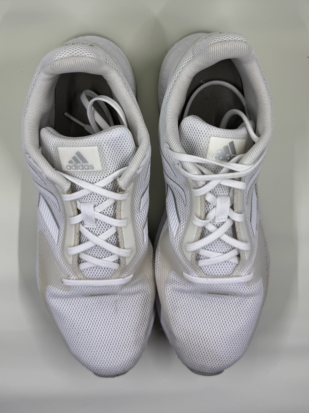 adidas White Mesh Athletic Sneakers